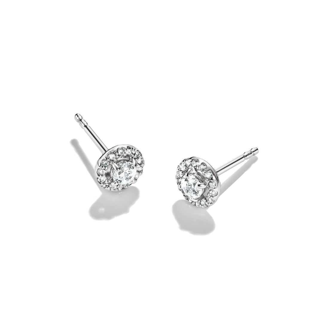 Stud earrings with brilliant-cut zirconia