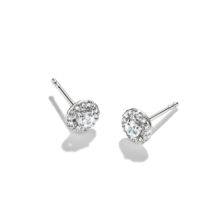 Stud earrings with brilliant-cut zirconia