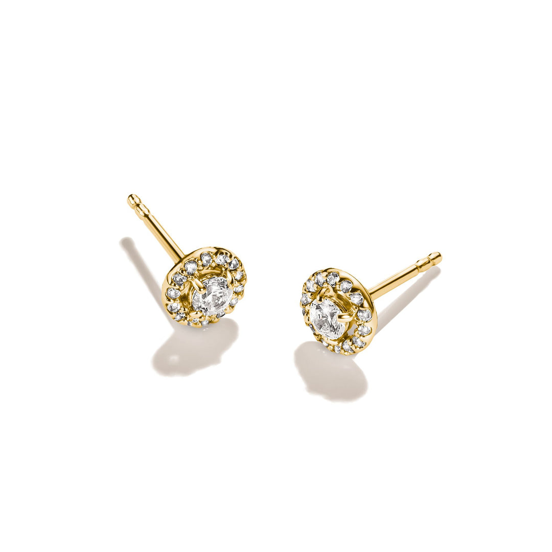 Stud earrings with brilliant-cut zirconia