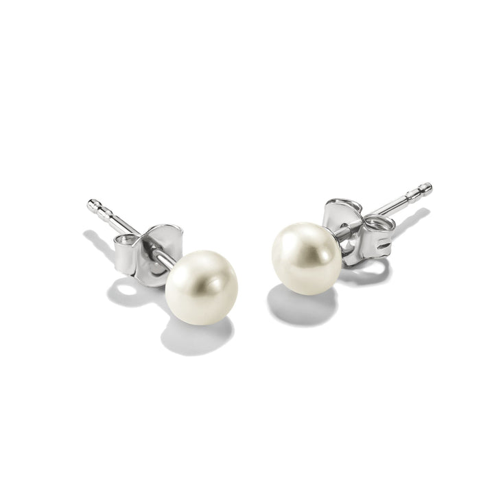 Pearl stud earrings