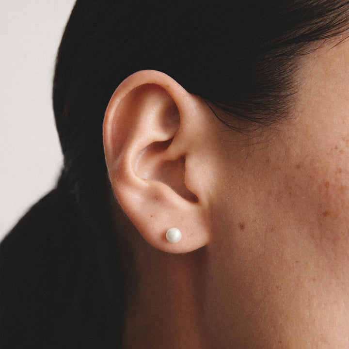 Pearl stud earrings
