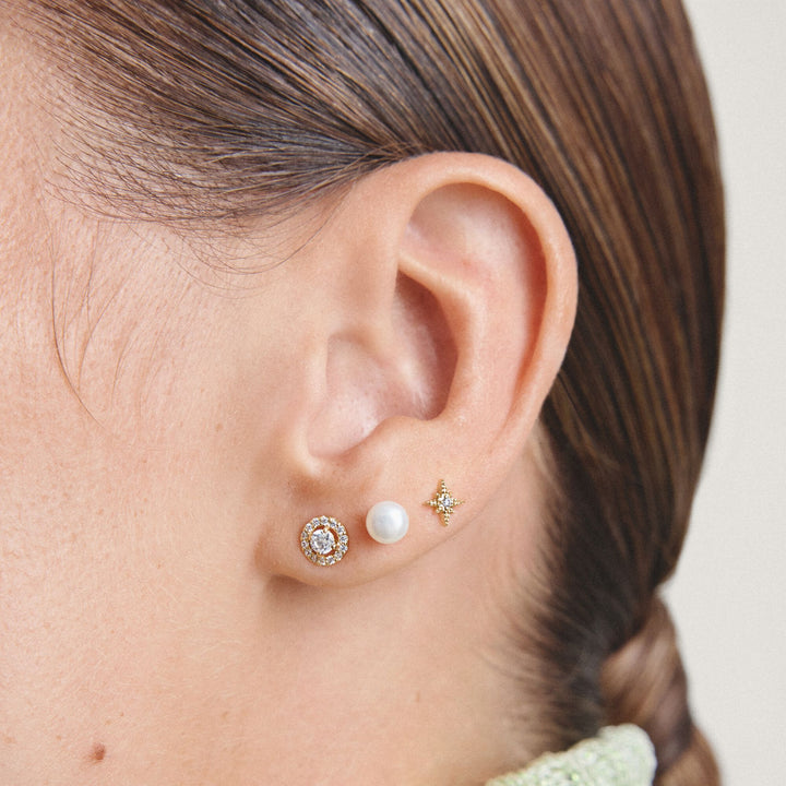 Pearl stud earrings
