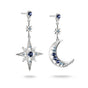 Earrings moon and star with blue stones | THOMAS SABO Australia