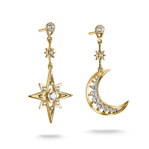 Earrings moon and star with zirconia | THOMAS SABO Australia
