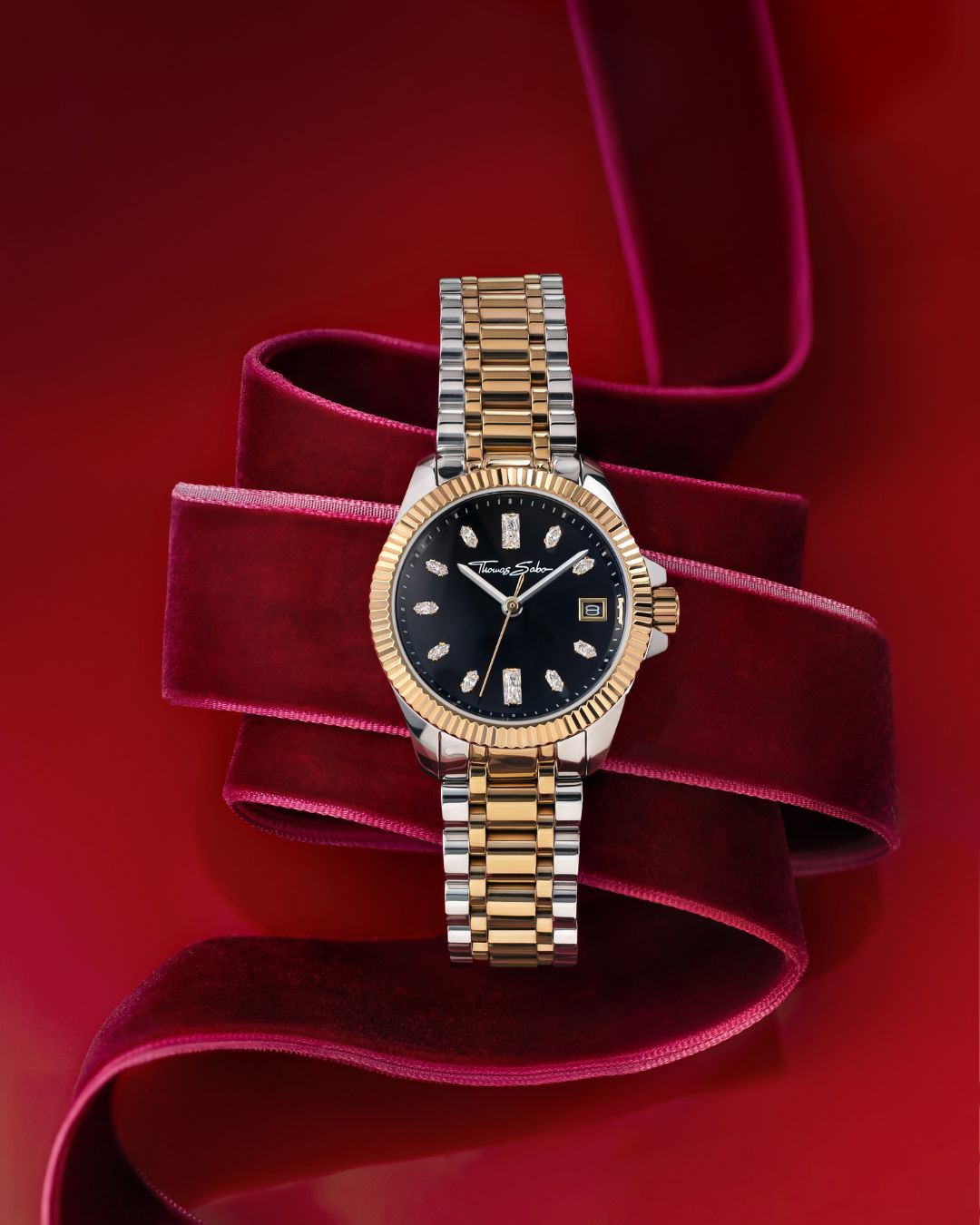 THOMAS SABO bi-colour watch Zirconia stone dial