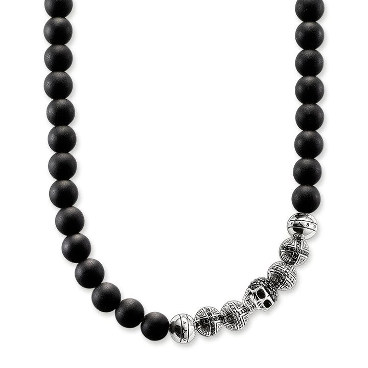 Obsidian necklace with skull and crosses | THOMAS SABO Australia