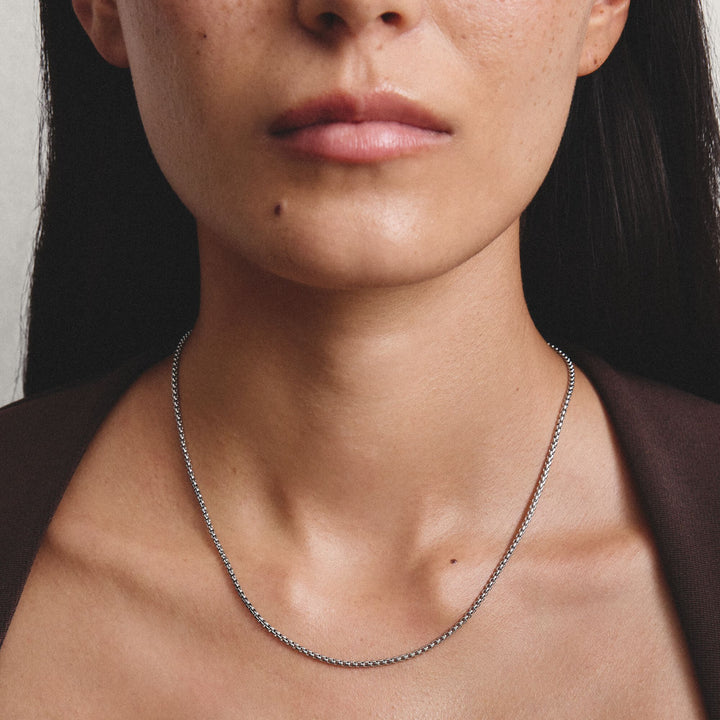 Stainless Steel Box Chain Necklace 2mm