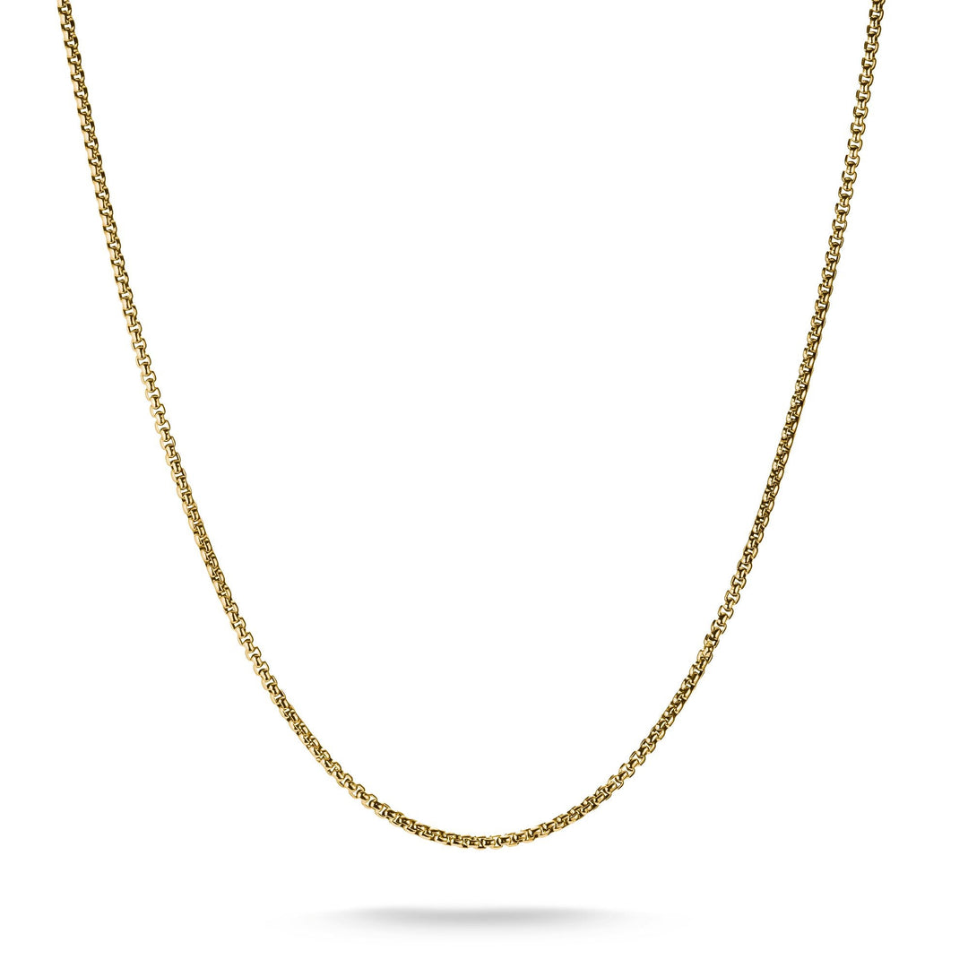 Gold-Tone Stainless Steel Box Chain Necklace 2mm | THOMAS SABO