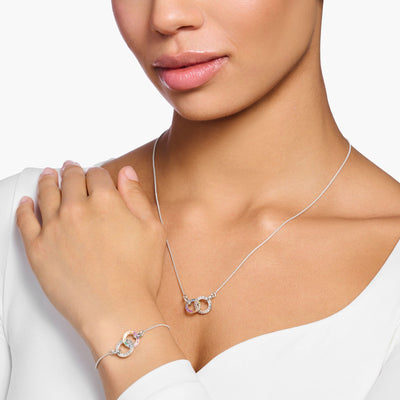 Necklace Together with two rings silver blackened | THOMAS SABO Australia