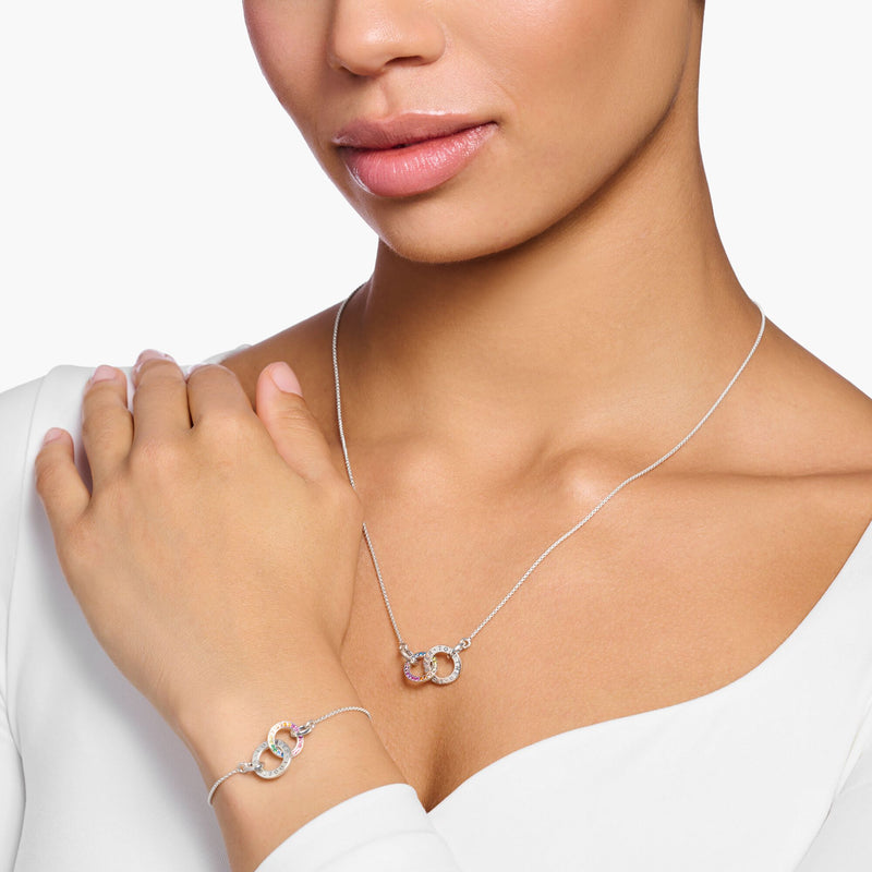 Necklace Together with two rings silver blackened | THOMAS SABO Australia