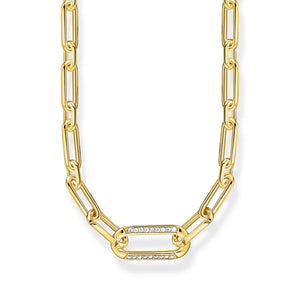 Golden Link necklace with anchor element and zirconia | THOMAS SABO Australia