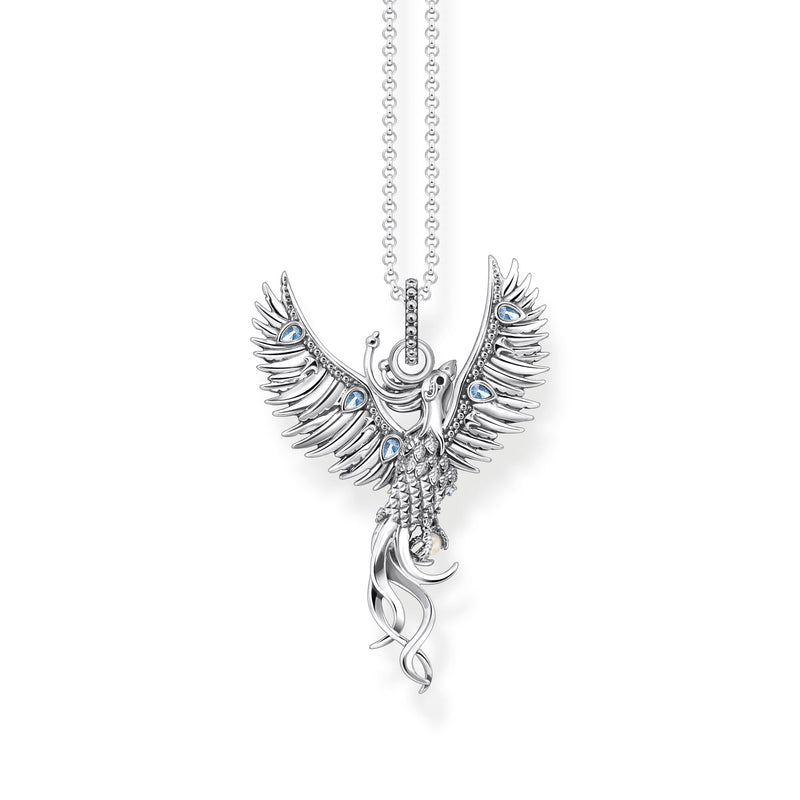 Silver Necklace with Phoenix pendant and colourful stones | THOMAS SABO Australia