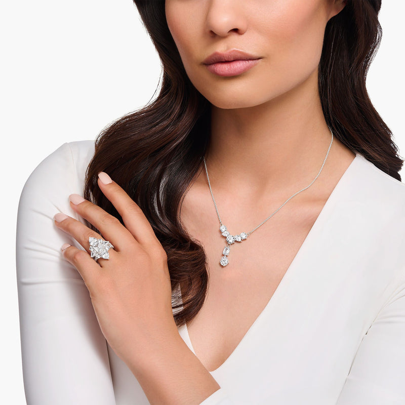 Heritage Glam Y-Necklace with white zirconia stones | THOMAS SABO Australia