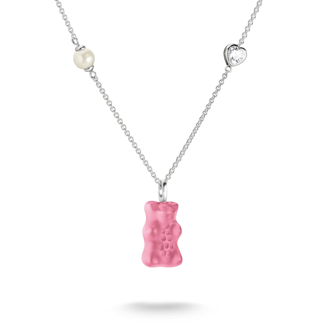 Necklace Pink HARIBO Goldbears Pendant Zirconia Heart and Pearl  | THOMAS SABO Australia
