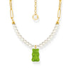 THOMAS SABO x HARIBO: Gold-plated Link necklace Apple Green Goldbear  | THOMAS SABO Australia