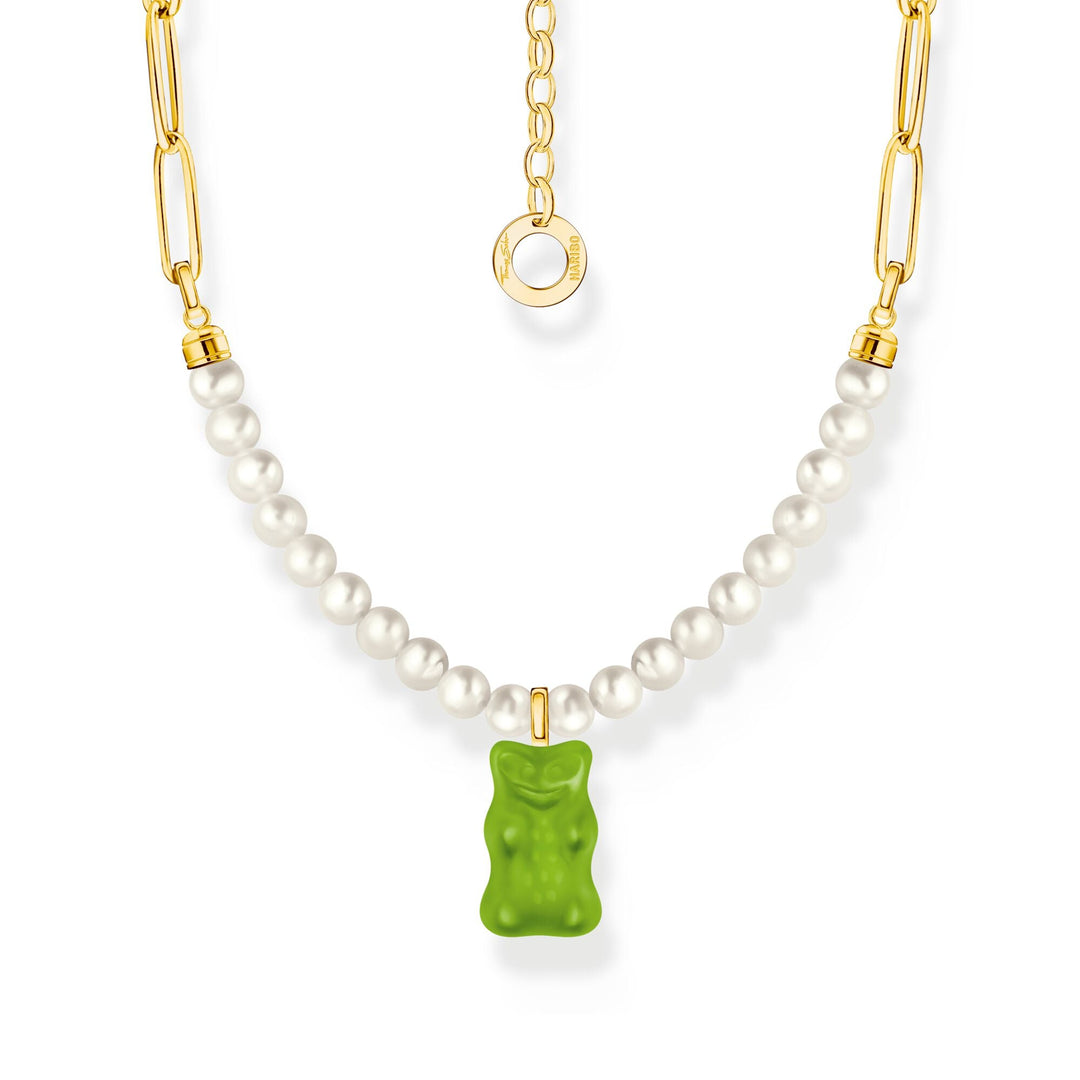THOMAS SABO x HARIBO: Gold-plated Link necklace Apple Green Goldbear  | THOMAS SABO Australia