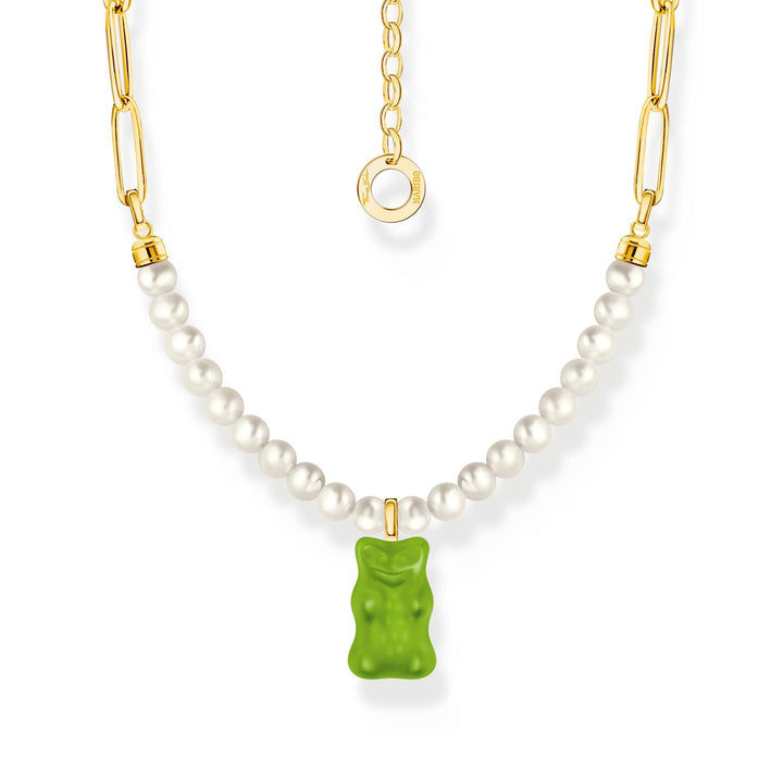 THOMAS SABO x HARIBO: Gold-plated Link necklace Apple Green Goldbear  | THOMAS SABO Australia