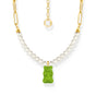 THOMAS SABO x HARIBO: Gold-plated Link necklace Apple Green Goldbear  | THOMAS SABO Australia