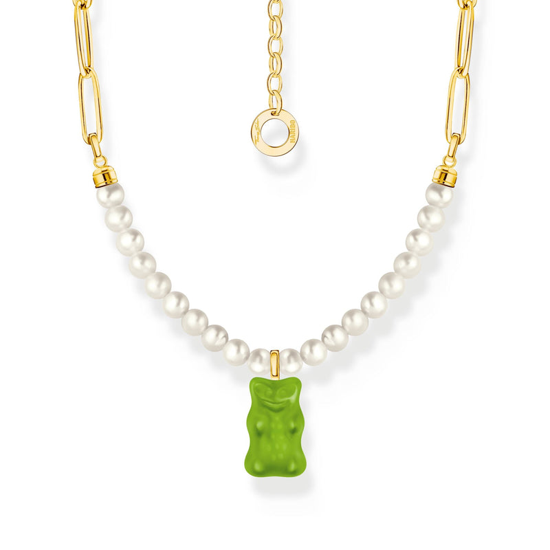 THOMAS SABO x HARIBO: Gold-plated Link necklace Apple Green Goldbear  | THOMAS SABO Australia
