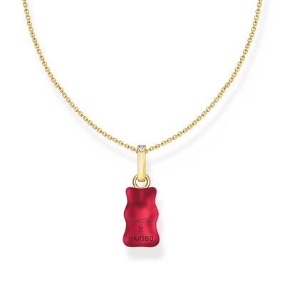 THOMAS SABO x HARIBO: Gold-plated Necklace Strawberry Red Goldbear | THOMAS SABO Australia