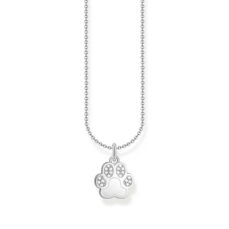 Necklace with paw pendant and white zirconia | THOMAS SABO Australia