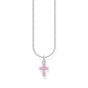 Necklace with cross pendant with pink zirconia  | THOMAS SABO Australia