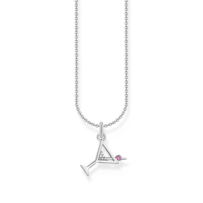 Necklace with cocktail glass pendant - silver | THOMAS SABO Australia