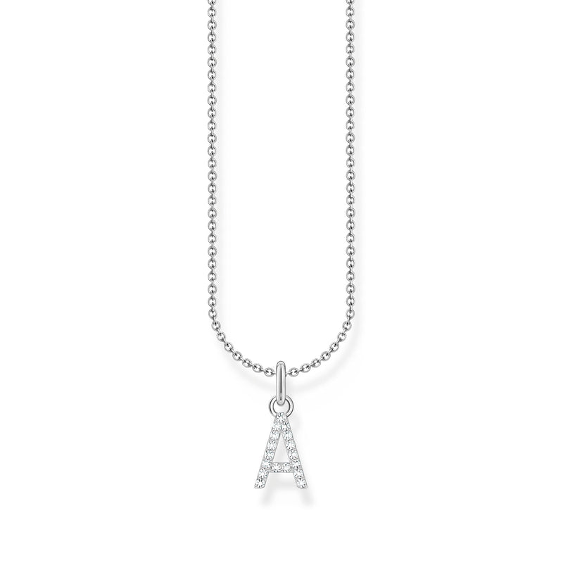Necklace with letter pendant A and white zirconia - silver | THOMAS SABO Australia