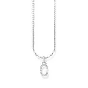 Necklace with letter pendant C and white zirconia - silver | THOMAS SABO Australia