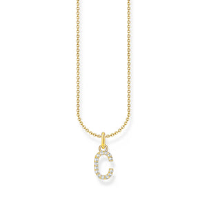 Necklace with letter pendant C and white zirconia - gold | THOMAS SABO Australia