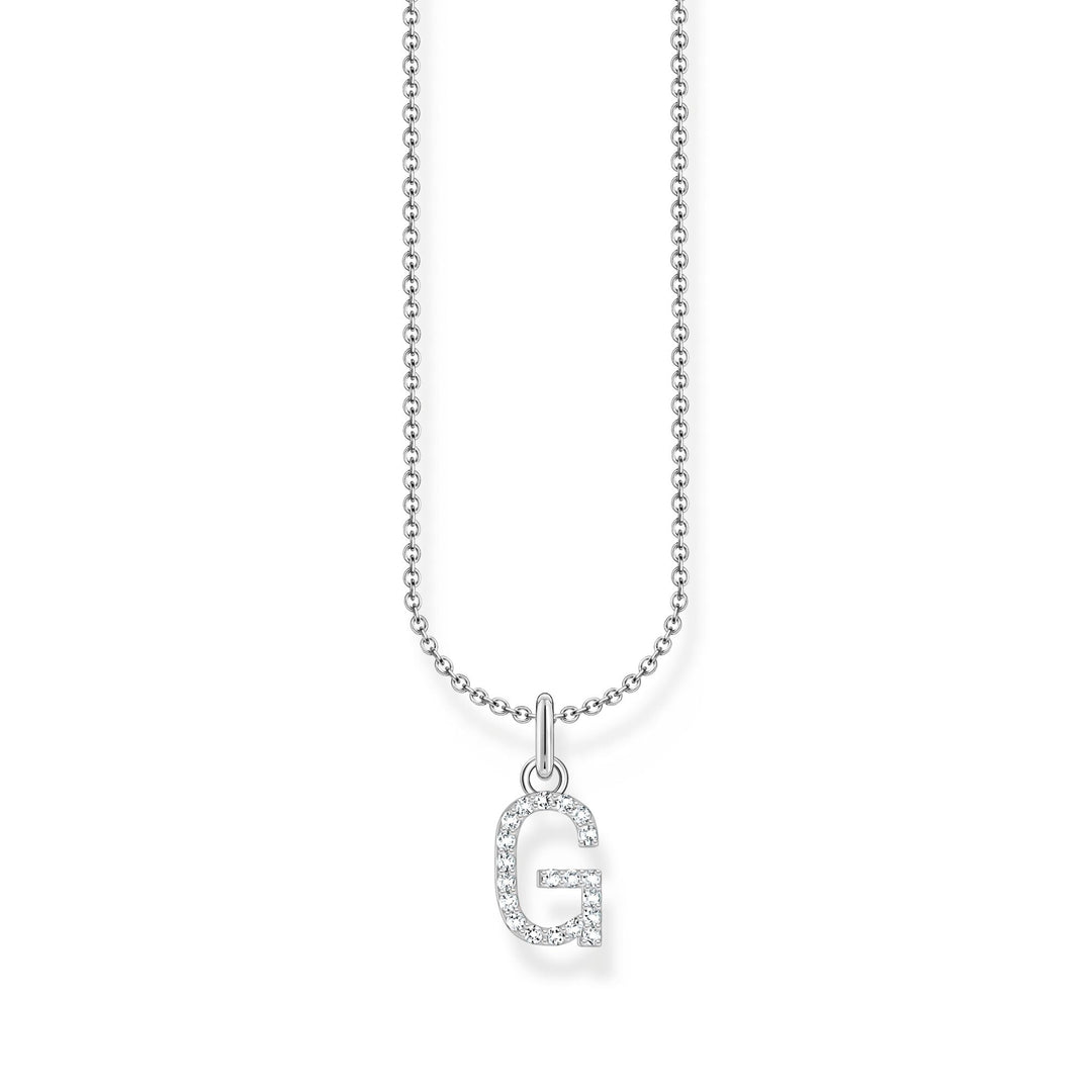 Necklace with letter pendant G and white zirconia - silver | THOMAS SABO Australia