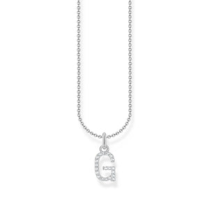 Necklace with letter pendant G and white zirconia - silver | THOMAS SABO Australia