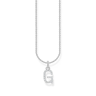 Necklace with letter pendant G and white zirconia - silver | THOMAS SABO Australia