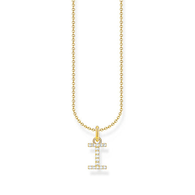 Necklace with letter pendant I and white zirconia - gold | THOMAS SABO Australia