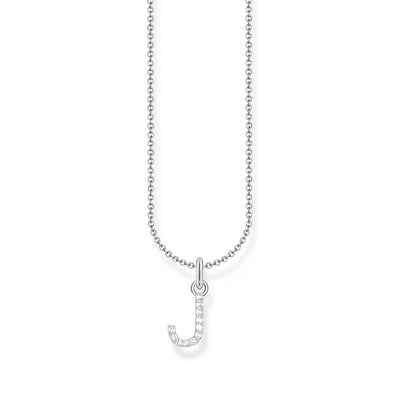 Necklace with letter pendant J and white zirconia - silver | THOMAS SABO Australia