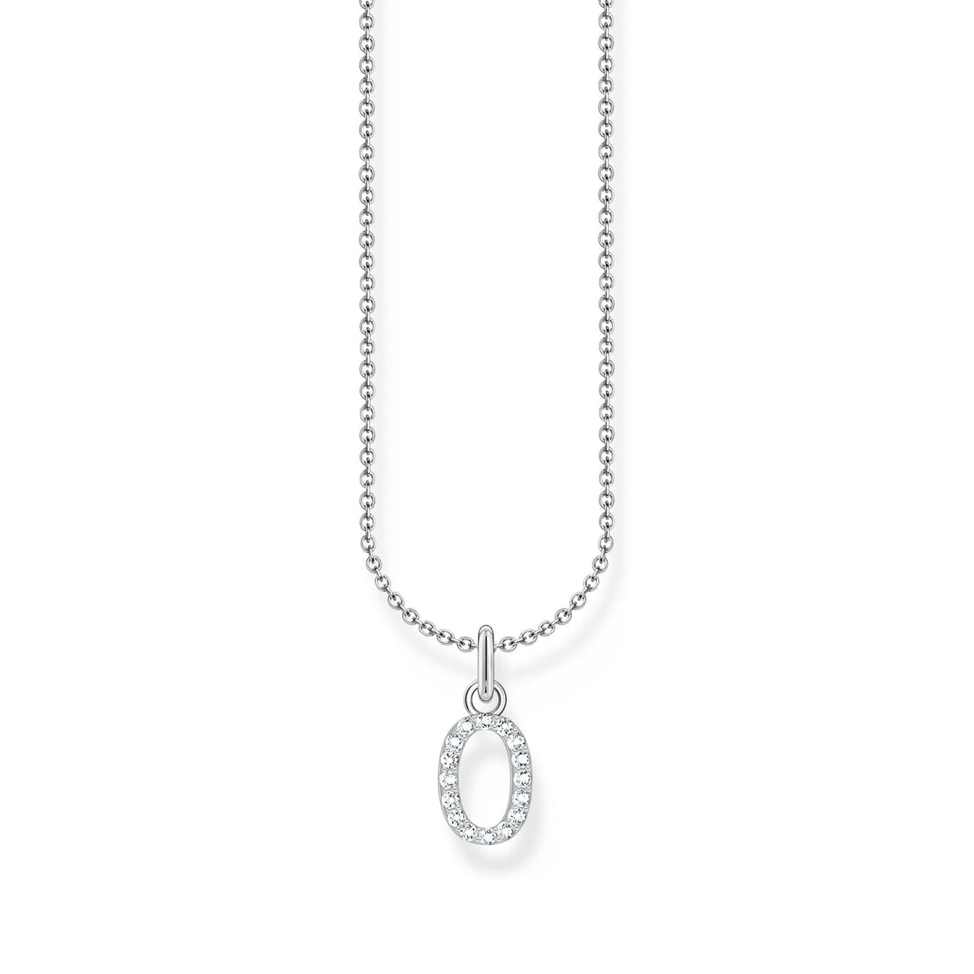 Necklace with letter pendant O and white zirconia - silver | THOMAS SABO Australia