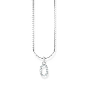 Necklace with letter pendant O and white zirconia - silver | THOMAS SABO Australia