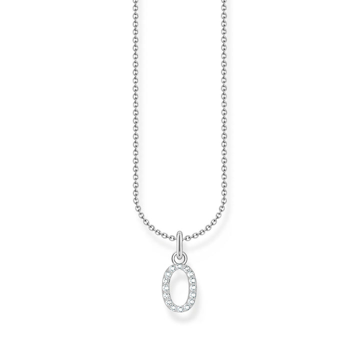 Necklace with letter pendant O and white zirconia - silver | THOMAS SABO Australia