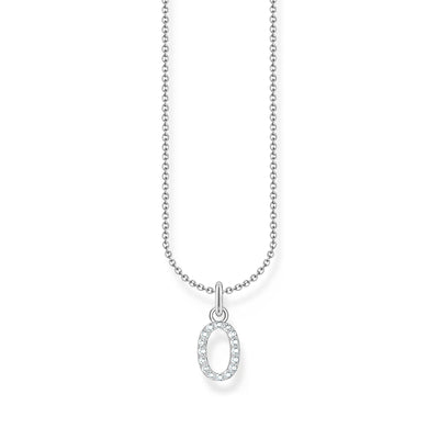 Necklace with letter pendant O and white zirconia - silver | THOMAS SABO Australia