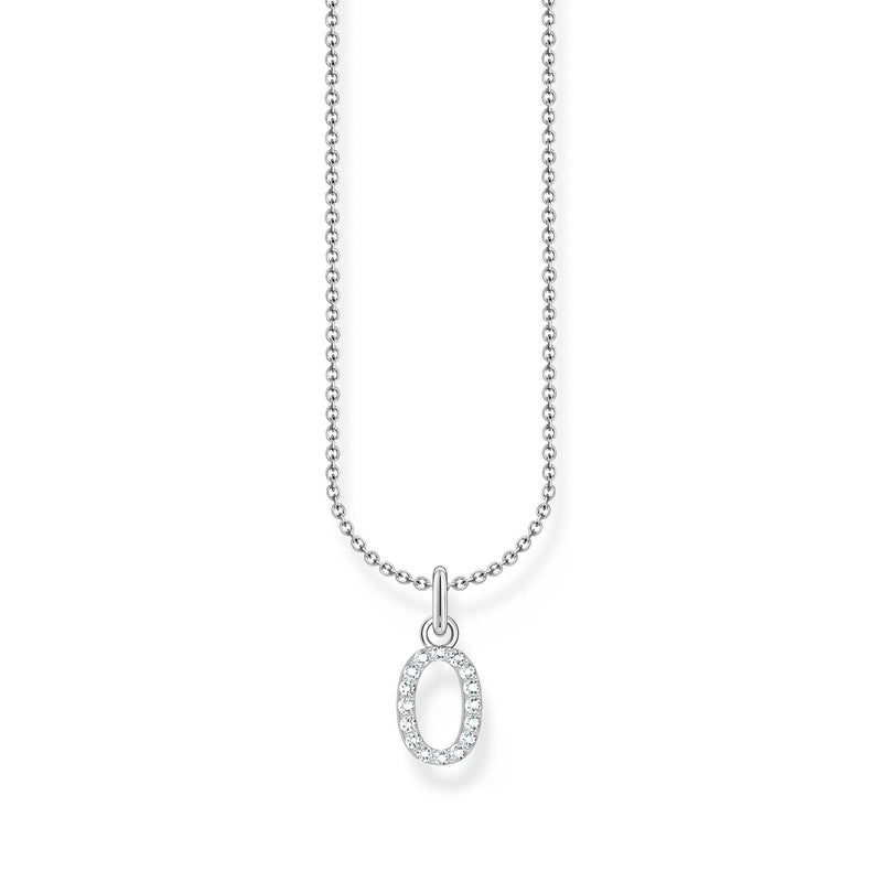 Necklace with letter pendant O and white zirconia - silver | THOMAS SABO Australia