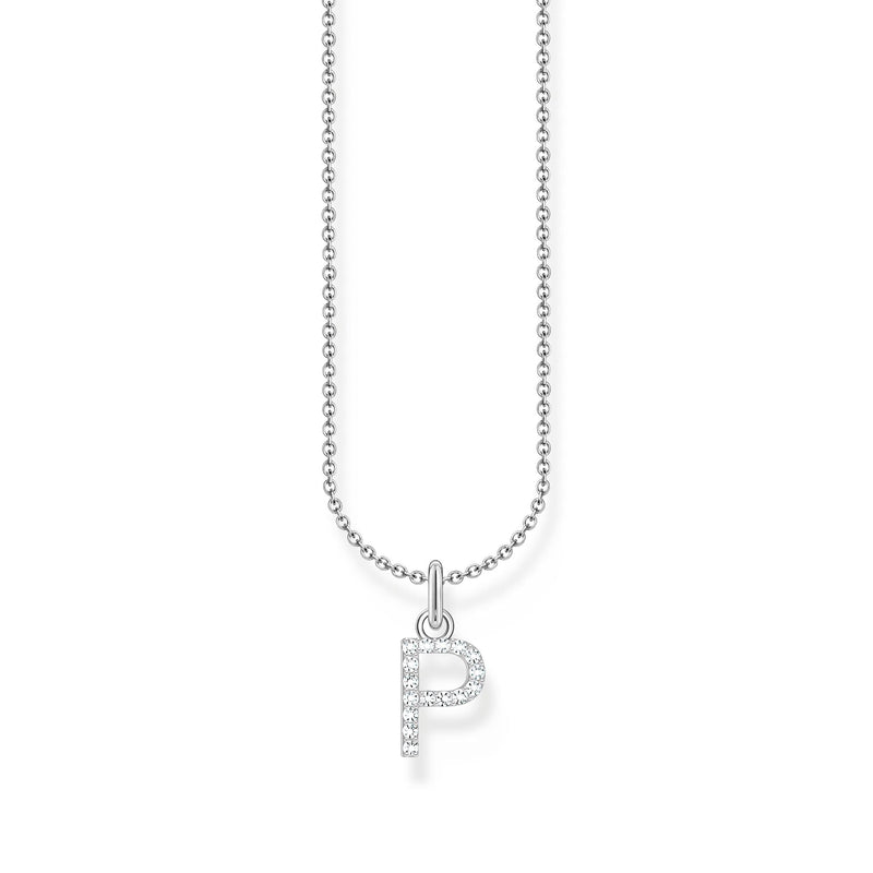 Necklace with letter pendant P and white zirconia - silver | THOMAS SABO Australia