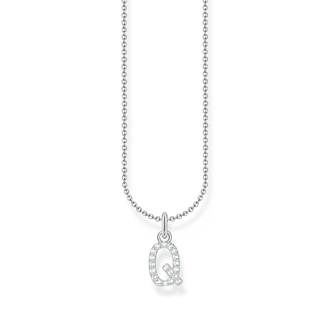 Necklace with letter pendant Q and white zirconia - silver | THOMAS SABO Australia