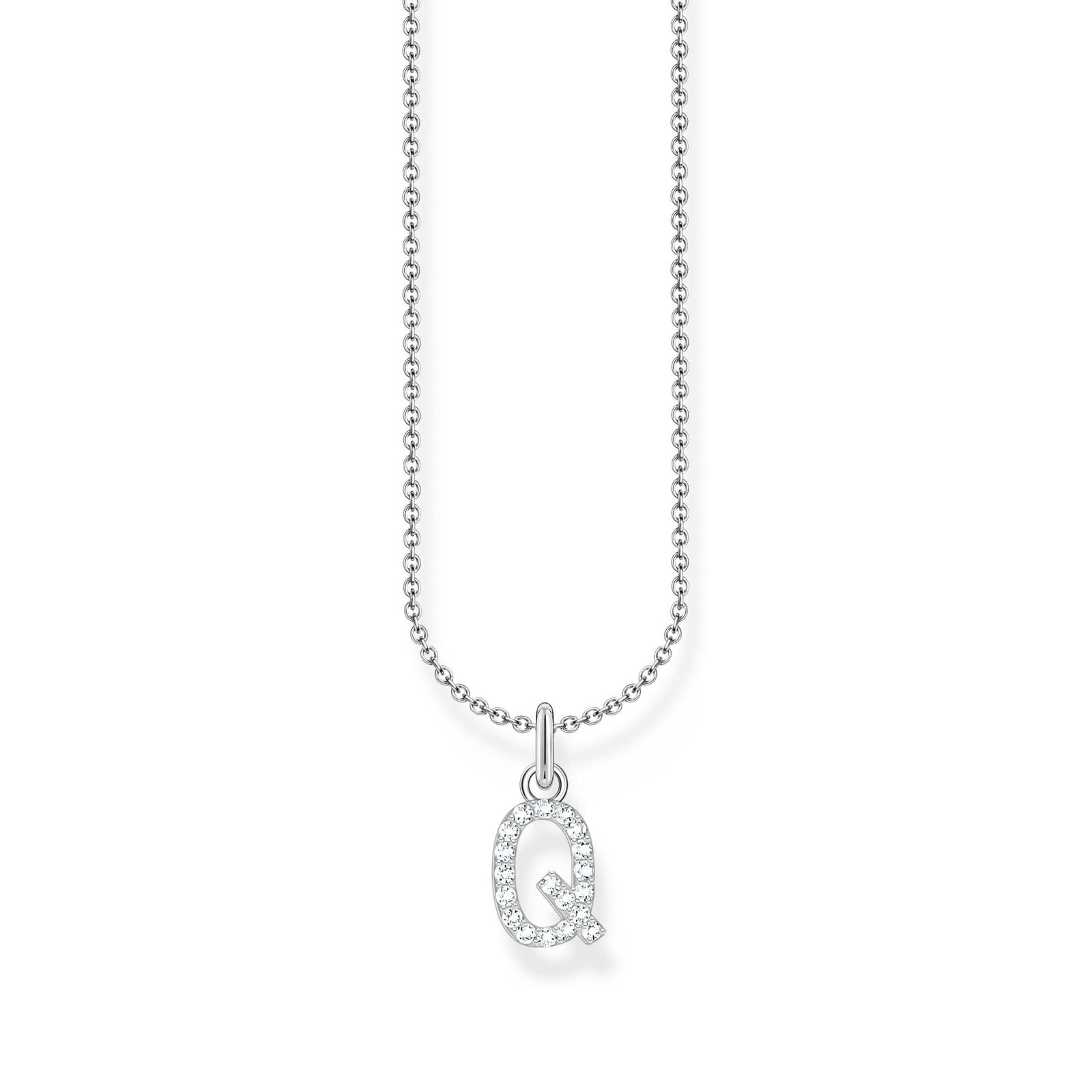Necklace with letter pendant Q and white zirconia - silver | THOMAS SABO Australia