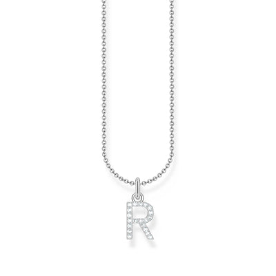 Necklace with letter pendant R and white zirconia - silver | THOMAS SABO Australia