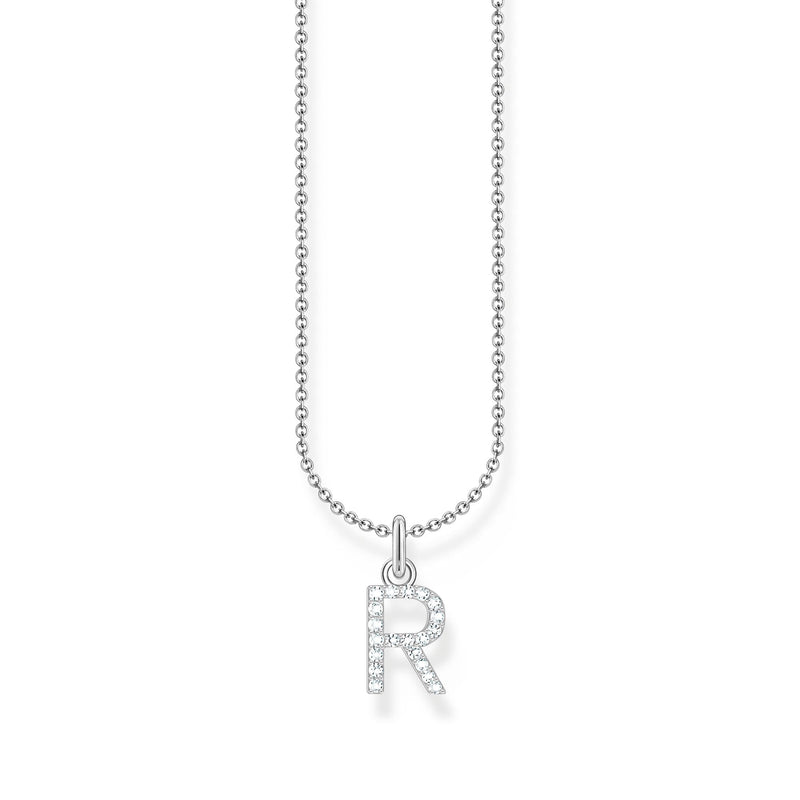 Necklace with letter pendant R and white zirconia - silver | THOMAS SABO Australia