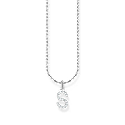 Necklace with letter pendant S and white zirconia - silver | THOMAS SABO Australia