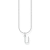Necklace with letter pendant U and white zirconia - silver | THOMAS SABO Australia
