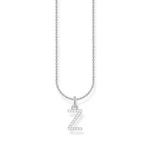 Necklace with letter pendant Z and white zirconia - silver | THOMAS SABO Australia