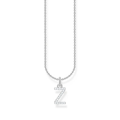 Necklace with letter pendant Z and white zirconia - silver | THOMAS SABO Australia