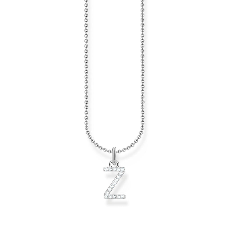 Necklace with letter pendant Z and white zirconia - silver | THOMAS SABO Australia